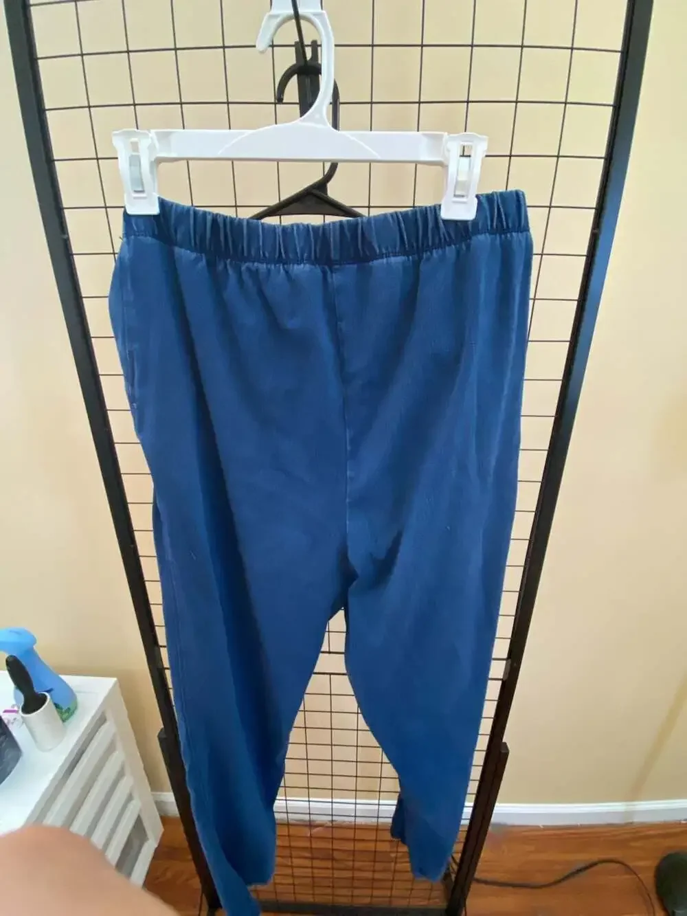 Lands' End Women's Blue Elastic Waist Straight Leg Knit Pants